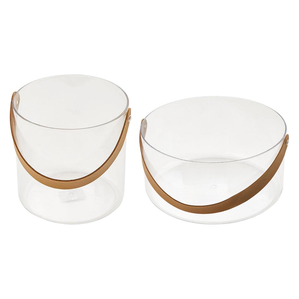 PU Leather Drink Tub Container for Picnic Pub Household Small