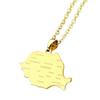 Rumänien Karte Flagge Anhänger Halskette Länderumriss Schlüsselbein Kette Choker Halskette Schmuck Rumänien Symbol Halskette