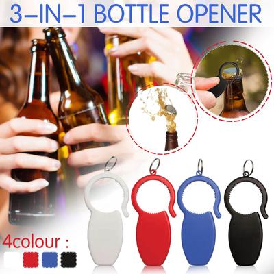 Bottle Opener, Multifunctional Bottle Opener Keychain Can Opener Beer Beverage Bottle Opener