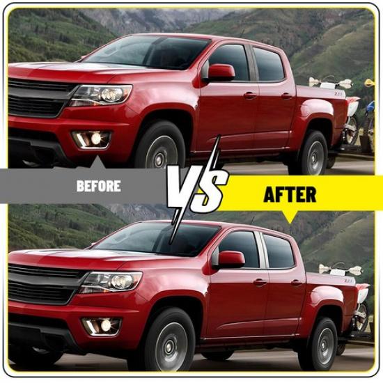 Chrome Pillar Trim Post For 2015- Chevy Colorado GMC Canyon Stainless Steel