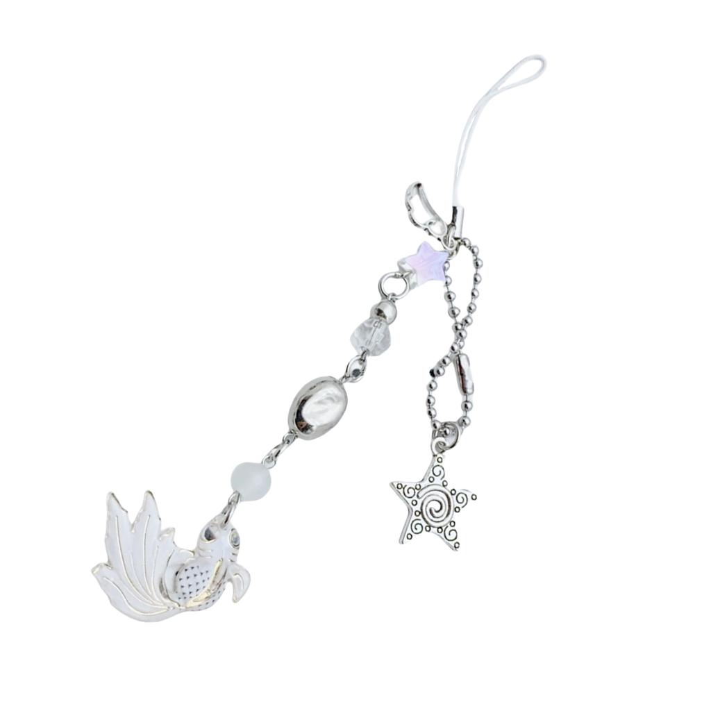 Fashionable Handmade Five Pointed Star Fish Bead Phone Ornament Vibranting Sturdy Acrylics Elegant Color for Adults