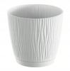 White Flowerpot 129x12 Cm Plastic Classic Cover Waves Sandy P