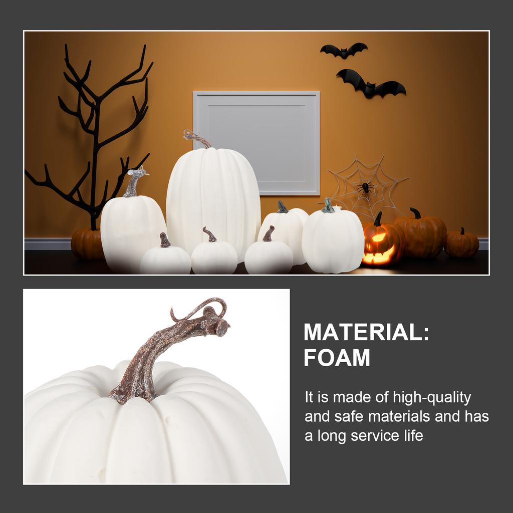 7 PCS Pumpkin Model Ornaments Halloween Decoration Supplies Photo Props Party Decorative Garland