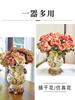 Vase Decoration Ceramic Plant Flower Large Capacity Living Room Flower Arrangement RetroEuropeanStyle Dining Table Floral Device