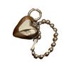 Heart Keychain Heart Bag Pendant Alloy Material Beads Chain Keyrings Keys Holder