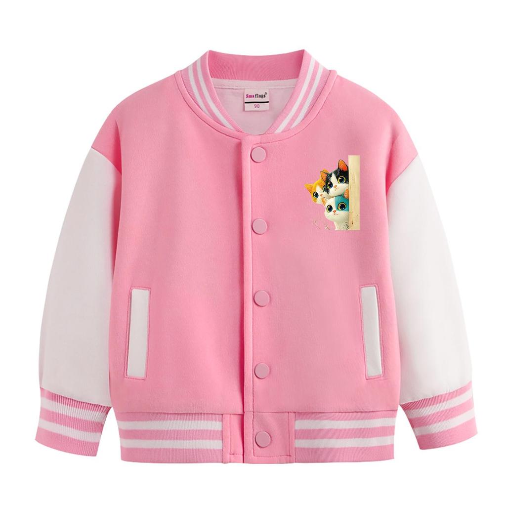 Children's American Baseball Jackets: Fashionable Casual Wear for Boys and Girls - Perfect for Spring, Autumn, and Winter.
