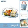 Microwaveable Divided Glass Lunch Box Set