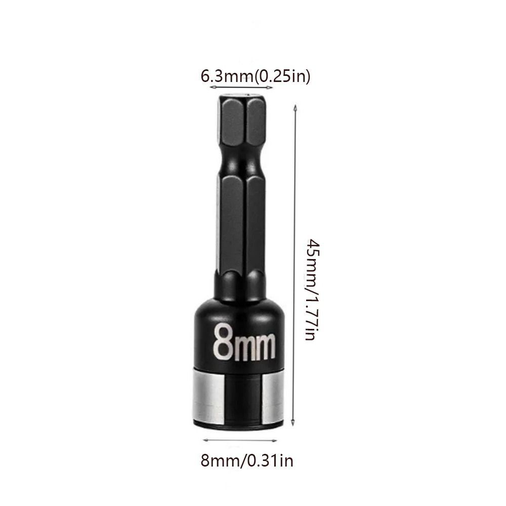 8pcs 8 Pieces Hex Shank Socket 8mm Size Socket Adapter Accessories Nut Screwdriver  Home Maintenance