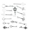 10pcs Antique Silver Color Vintage Key Charm Pendants Jewelry Accessories Retro Key Charms For Jewelry Making DIY
