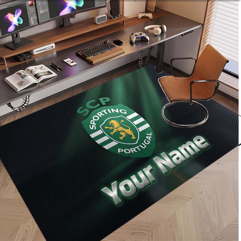 Personalized Crystal Velvet Carpet Sporting CP Pattern Non Slip Floor Rug