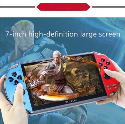 X12 Plus 3500-in-1-Spieler für klassische Spiele für Kinder, eingebaute 16-GB-7-Zoll-64-Bit-Handheld-Retro-Spielekonsole