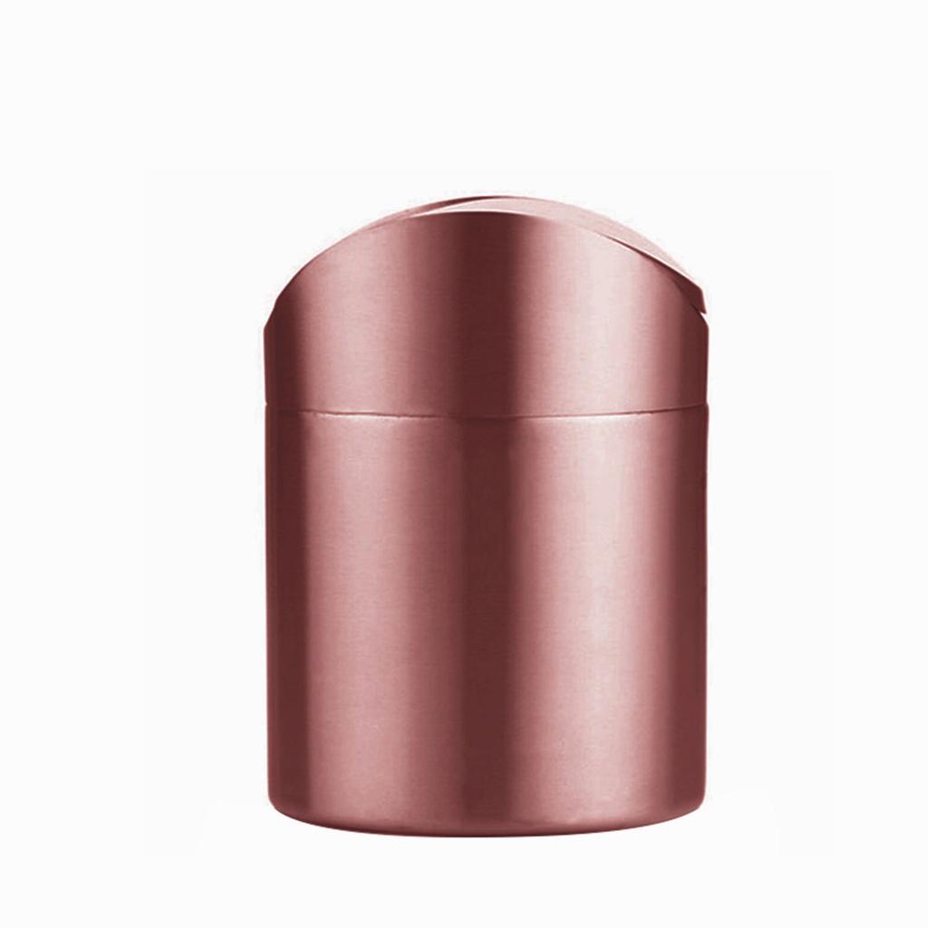 Mini Countertop Stainless Steel Trash Can Set with Swing Lid 1.5L Capacity for Home Or Office Use