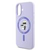 Karl Lagerfeld Klhmp16Sscmkcrhu Iphone16 6.1 Fioletowy/Purple Hardcase Silicone Karl&Choupette Ring Magsafe