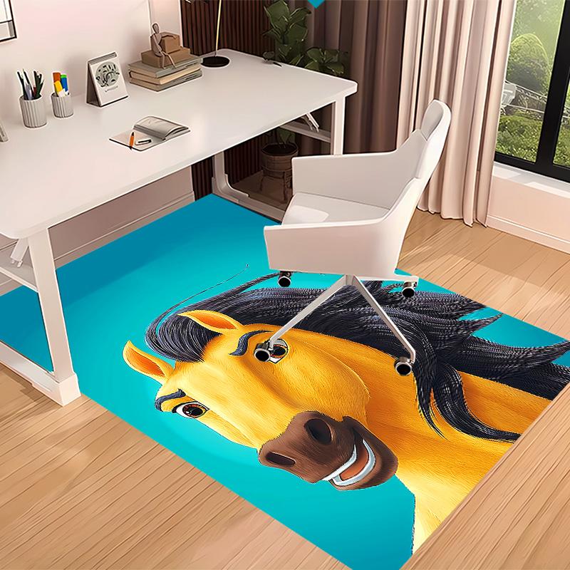 Spirit Stallion of the Cimarron Printed Absorbent Washable Carpet, Non-Slip Bathroom Mats, Kitchen Rugs, Yoga Mat,Living Room Entrance, Camping Picnic