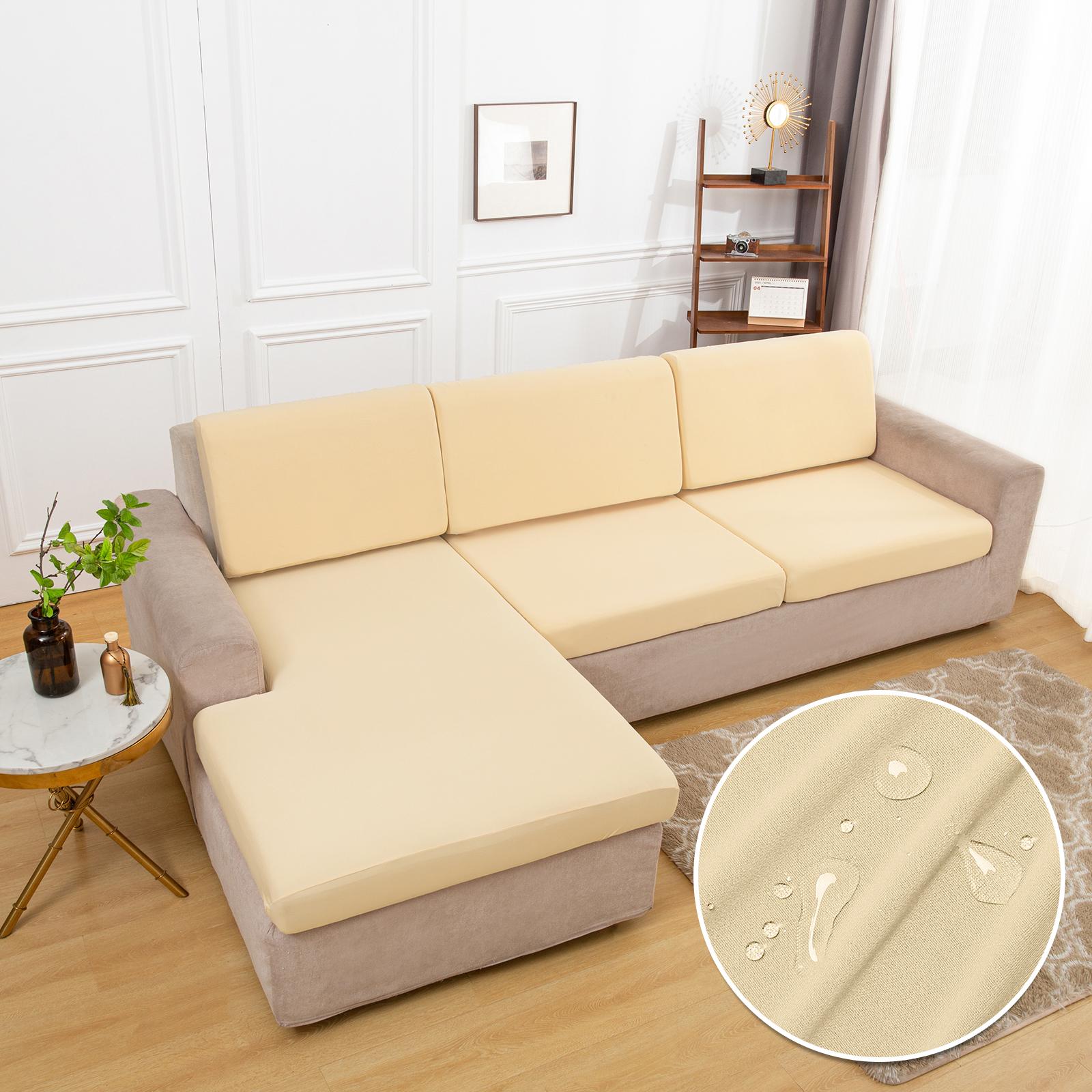 

Waterproof Sofa Cushion Covers Non-slip Silky Sofa Seat Covers Furniture Protector Soft Stretch Sofa Cover For Living Room Hotel Normal Size S