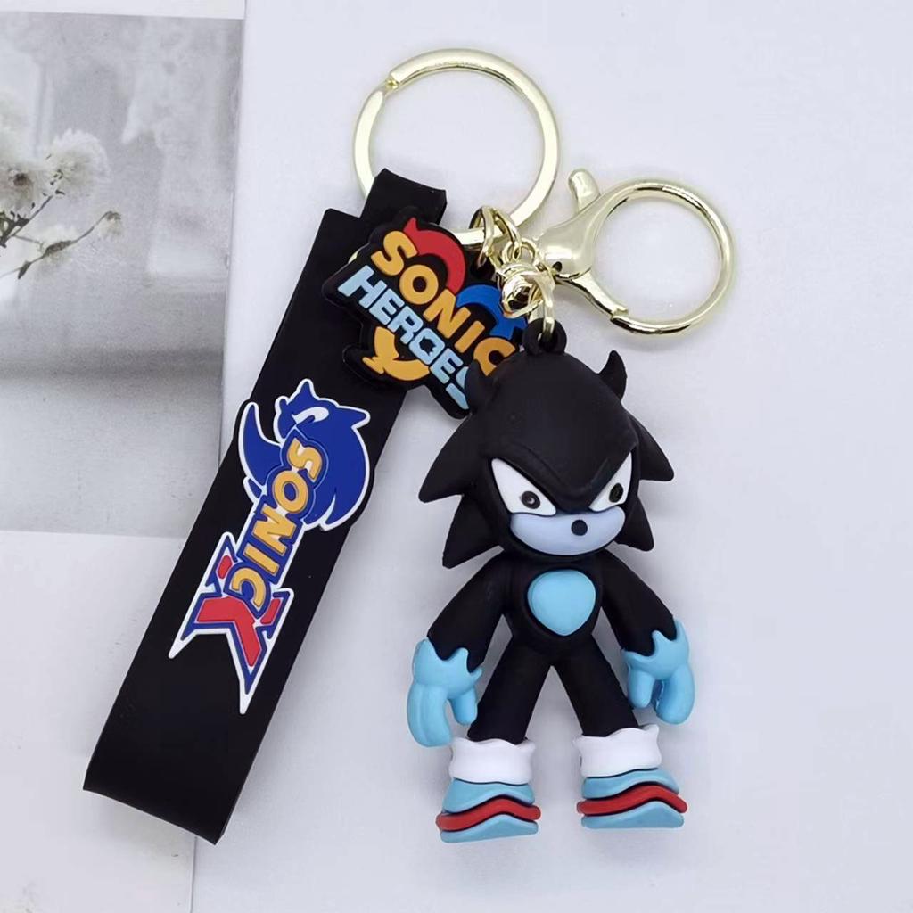 Creative Cartoon Super Mouse Sonic Doll Keychain Couple Bag Car Keychain Accessories Gift Anime Cartoon Frind Kawaii Cute