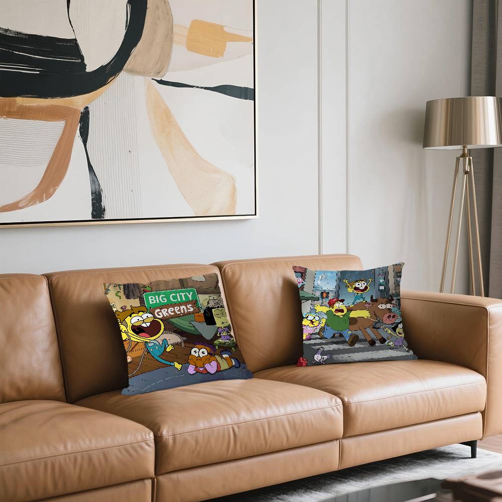 B-Big City Greens Decorative Room Aesthetics Pillow Case Home Decor Bedroom Sofa Bed Couch Pillow Cover 45x45