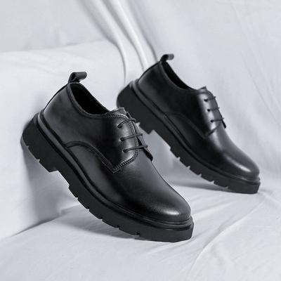 Spring and Autumn Casual British Trend Versatile Thick-soled Height-increasing Small Leather Shoes Business Dress Men's Leather Shoes 7957-R