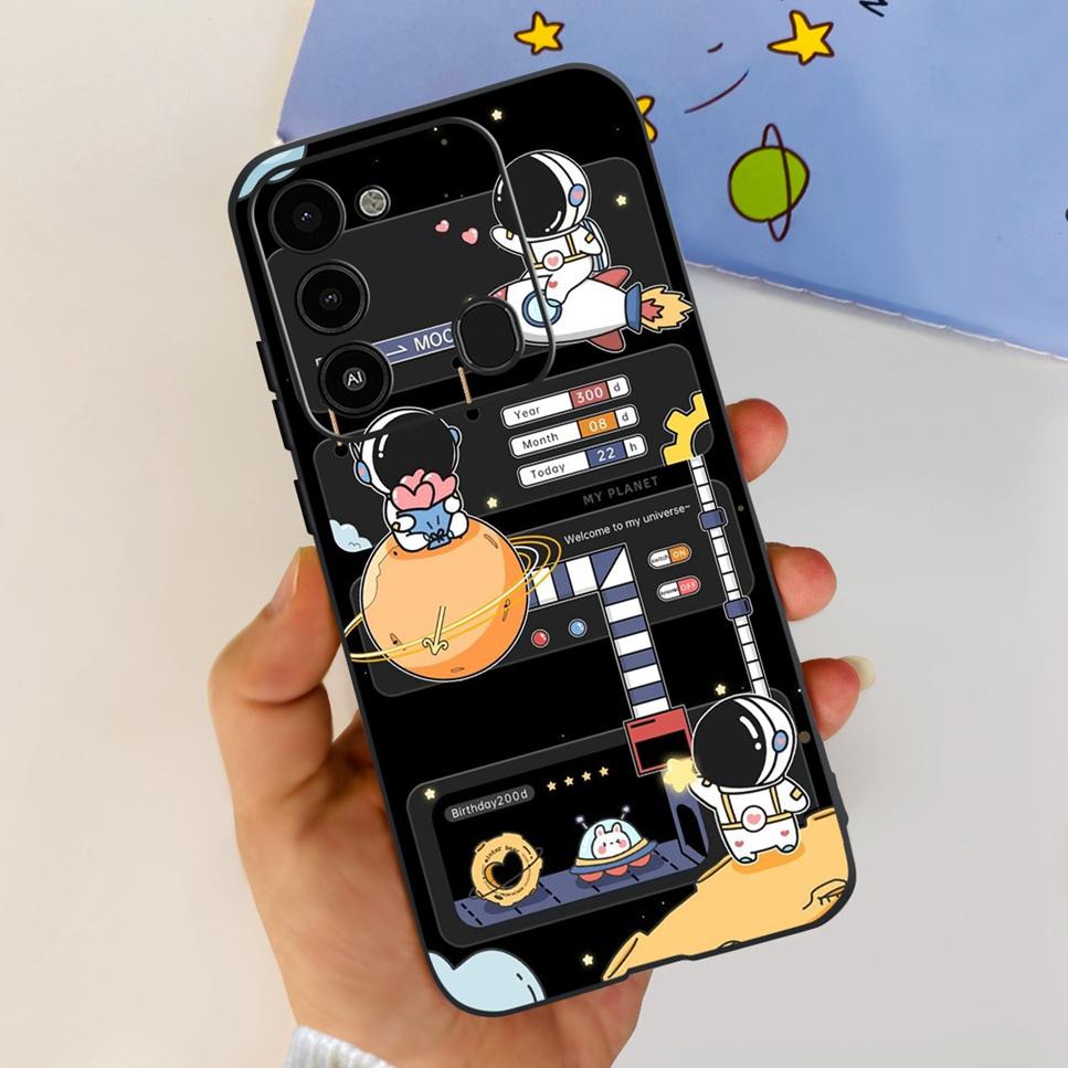 For Tecno Spark GO 2022 Case KG5 Soft Silicone Cute Cat Phone Cover For Tecno SparkGO 2022 6.52" Luxury Love Flower Cases Funda