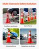 Safety Cones Traffic Cones 12 x 28" Orange Reflective Collars Road Cones
