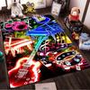Bunter Musikinstrumente Teppich mit Neonlicht-Musterdesign Geeignet zur Verwendung als Anti-Rutsch für Wohnzimmer Schlafzimmer Sofas