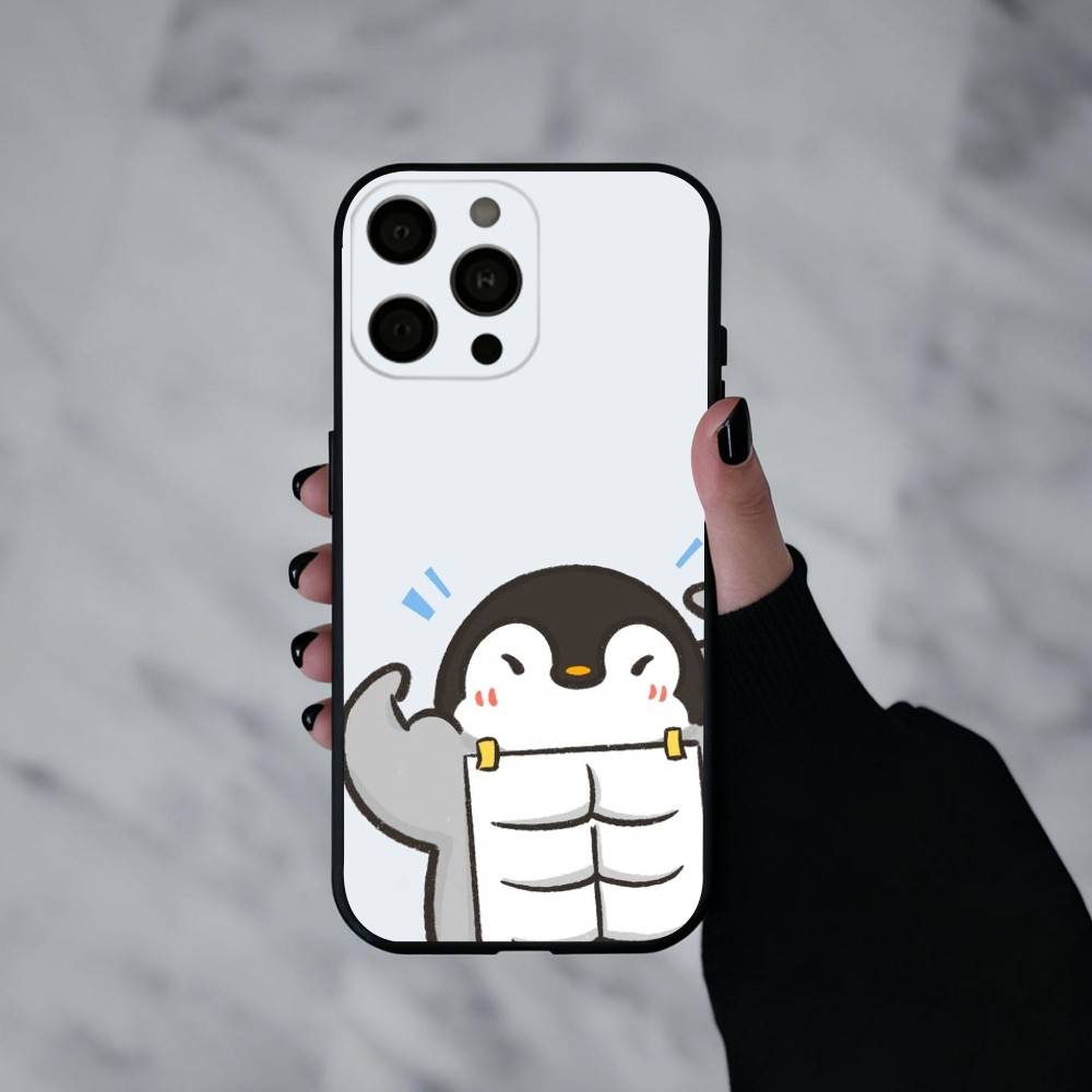 C-Cartoon-N P-Penguin Phone Case For iPhone 17pro, 16,15,14,13,12,11 X XR Plus,Others Soft Black Cover