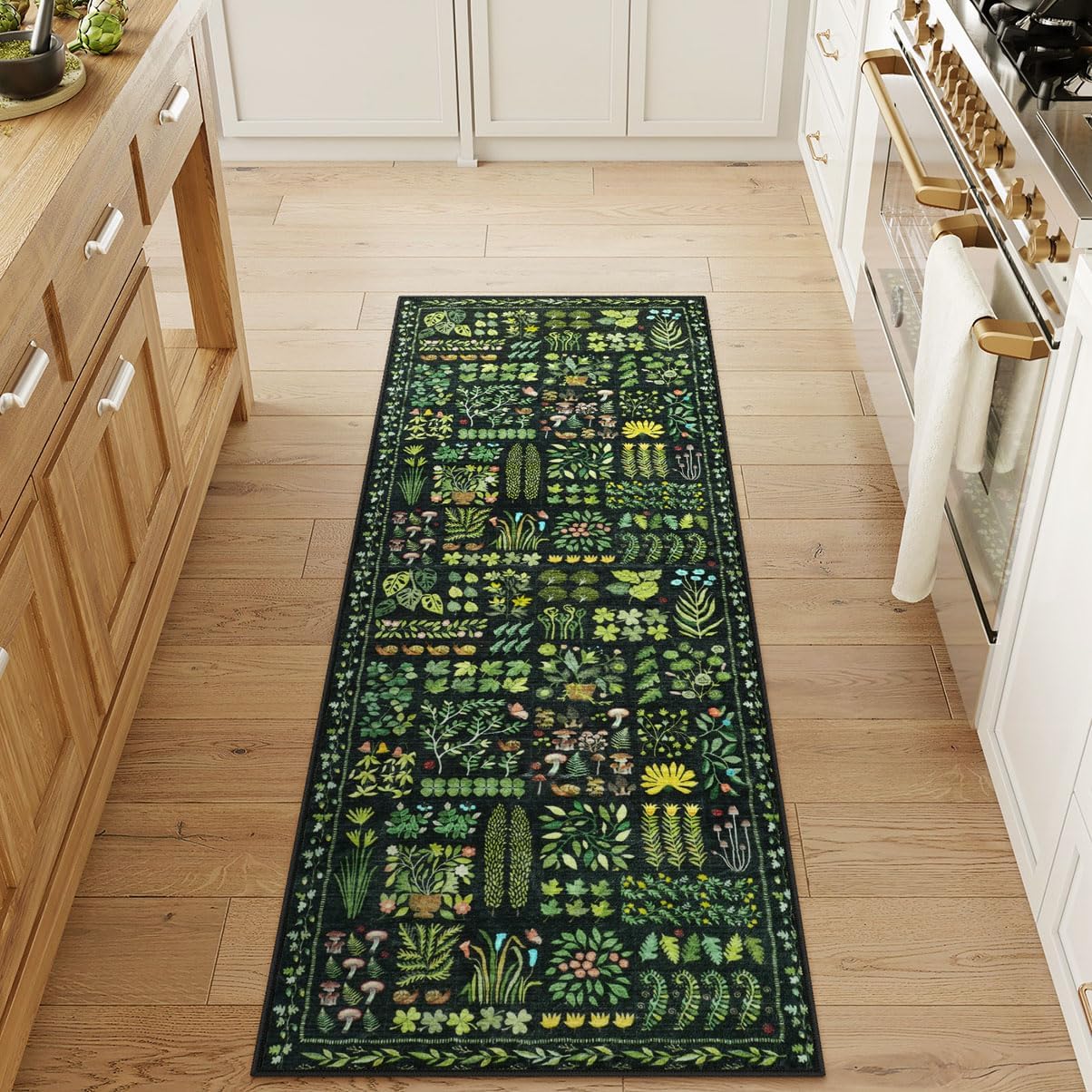 

Spring-Like Faux Cashmere Washable Back Carpet, Corridor And Kitchen Door Mat, Anti-Slip Washable Home Decoration 40X120CM (1.3X3.9FT