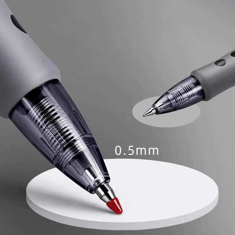 4Pcs Retractable Gel Pens Set Black/Red/Blue/Dark Blue Ink Ballpoint For Writing Refills Office School Supplies Stationery