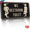 D Flat Pc Aluminum Metal Sign with UV Printed Restroom Toilet Humorous Design  Xcmxin WallMounted