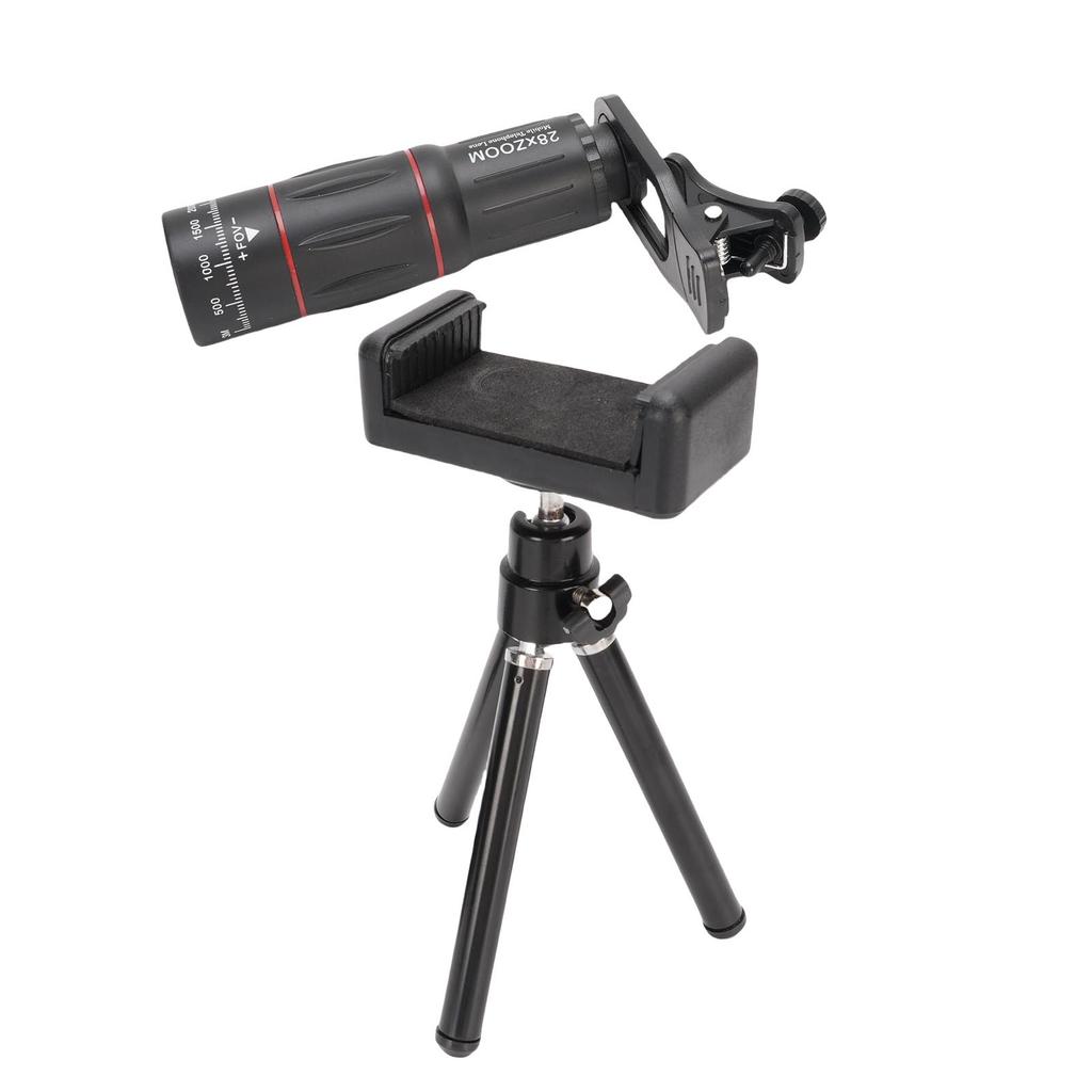 Phone Camera Lens Kit Fit for IOS Phone Universal 28X Telephoto Lens with 0.6X Wide Angle Lens 20X Macro Lens 198