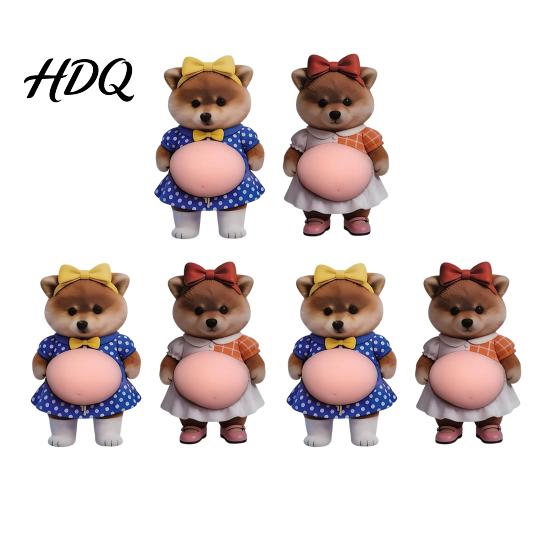 Car Interior Protection Sticker 3D Pet Belly Soft Anti-Collision Cartoon Kitten/Puppy Decal with Big Cute Cushioned Protectors for Phones Cars
