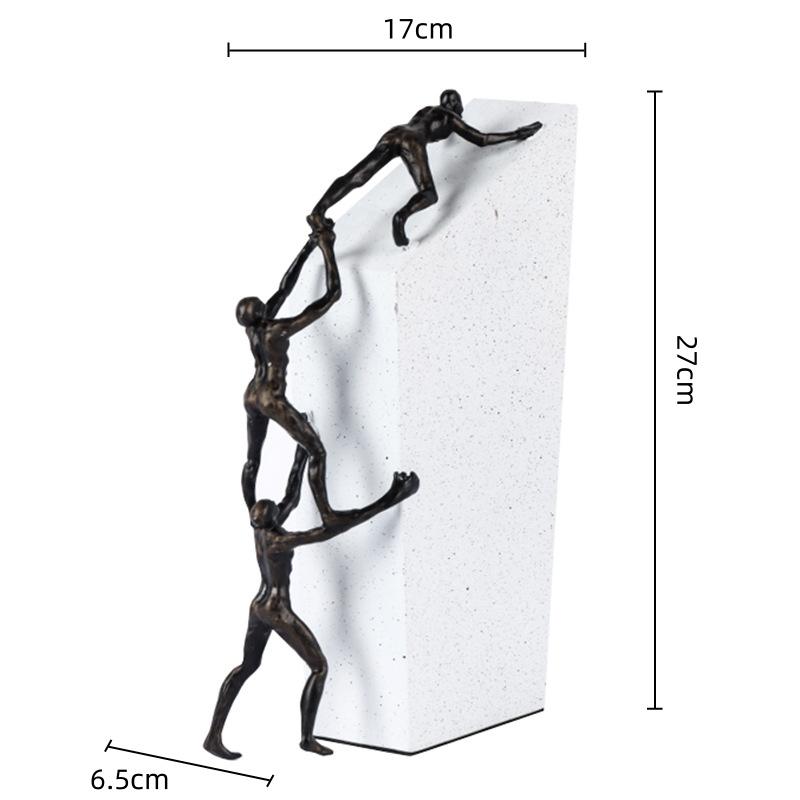 Metal Handicraft Abstract Human Figure Wrought Iron Figures Gymnast Decorative Figurines Home Decoration Accessories