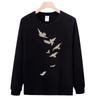 Heavy High-End Trendy Brand Pure Cotton T-Shirt Men'S Bottoming Shirt Long-Sleeved Trendy Autumn And Winter Men'S And Women'S Crew Neck Sweater