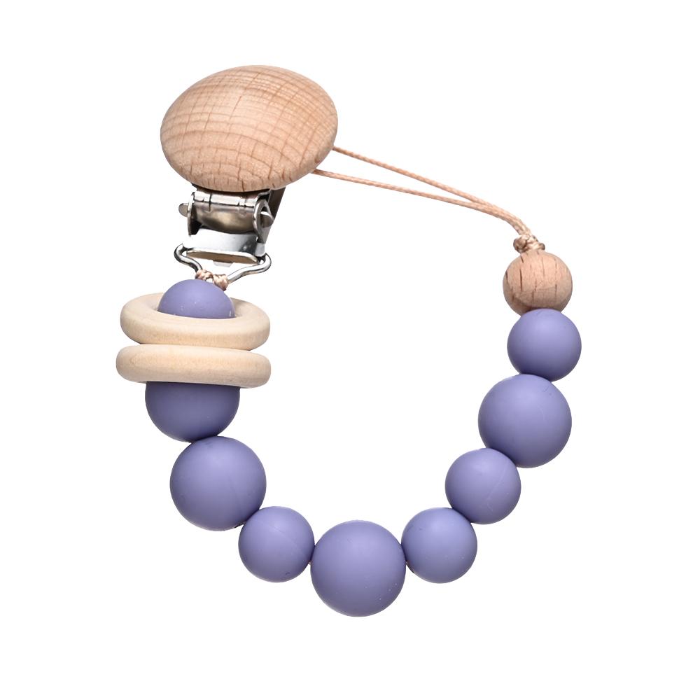3Pcs Baby Anti-drop Chain Pacifier Clips Silicone Beads Handmade Toddler Teether Teething Chain Nipple Clip Chew Toys