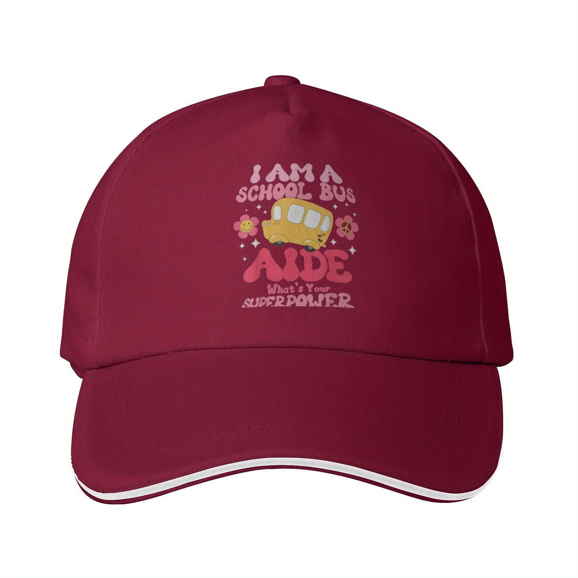 I Am A School Bus Aide Whats Your Superpower Baseball Cap Adjustable Polyester Hat Outdoor Unisex Casual Gift One Size