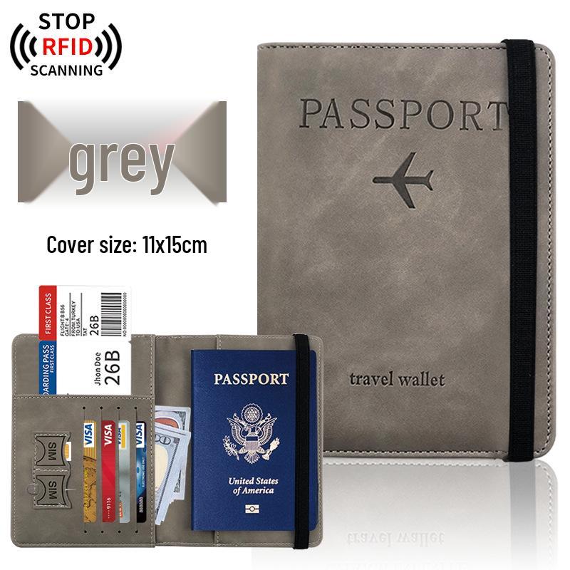

RFID Passport Wallet: PU Leather Multifunctional Holder for Passports, SIM Cards, and Documents