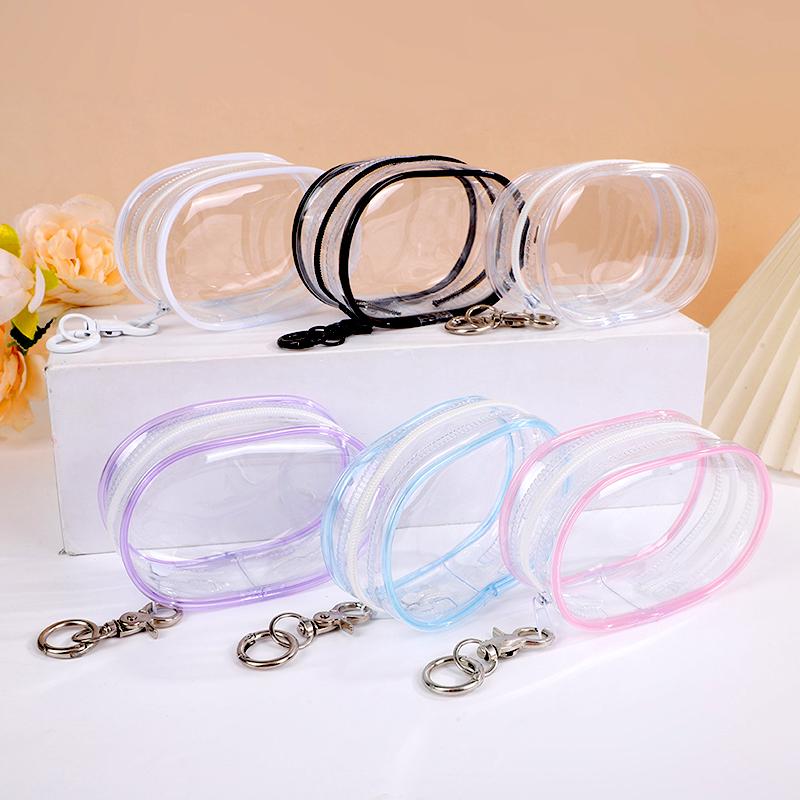 1Pc Jewelry Transparent Storage Box Wallet Keychain Cute Storage Bag Thickened Doll Display Out Bag PVC