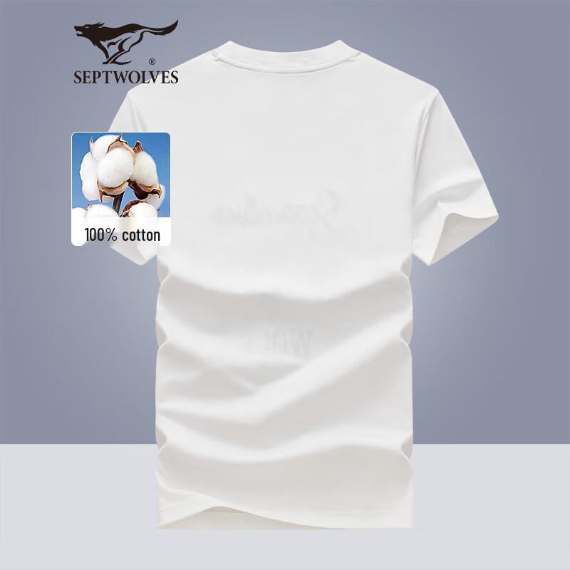 Septwolves Men s Pure Cotton Short Sleeve T-Shirt XXXXL