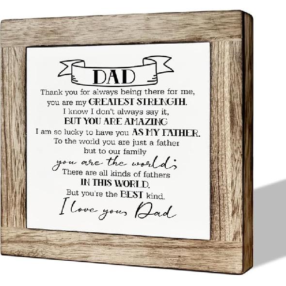 A Prayer for My Dad Sign for Father's Day, Wooden Box Signs for Home Decor, Farmhouse Decor for Dad Room, Sentimental Gift for Dad, Dad Birthday Gift
