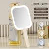 Handheld Makeup Mirror 3 Colors LED Light Mirrors Portable HD Intelligent Touch Screen Control Cosmetic Mirror Type-C Charging