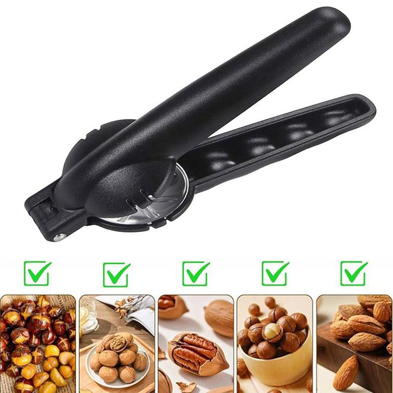 Nutcracker Chestnut Clip Cross Mouth Chestnut Opener Chestnuts Clamp Stainless Steel Chestnut Cutting Tool with Non-Slip Handle