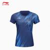 Li-Ning Training Competition Quick-Dry Breathable Short Sleeve T-Shirt Women Tops Deep-Navy AAYU150-1
