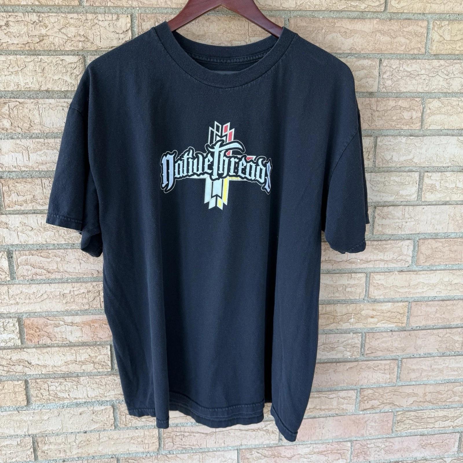 

Native Threads cross graphic y2k t-shirt size Large streetwear skate vintage 4XL
