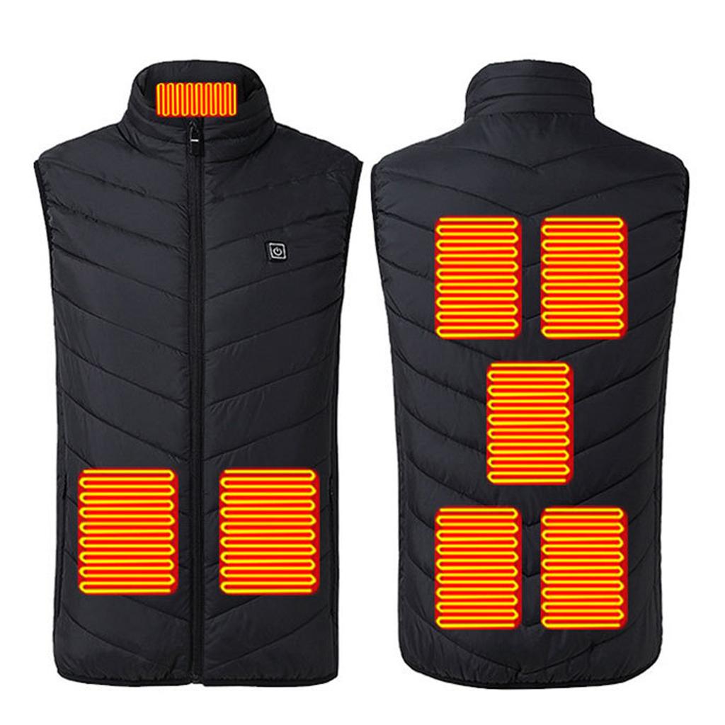 Men's And Women's Fashion Casual Warm Heated Solid Jacket Vests