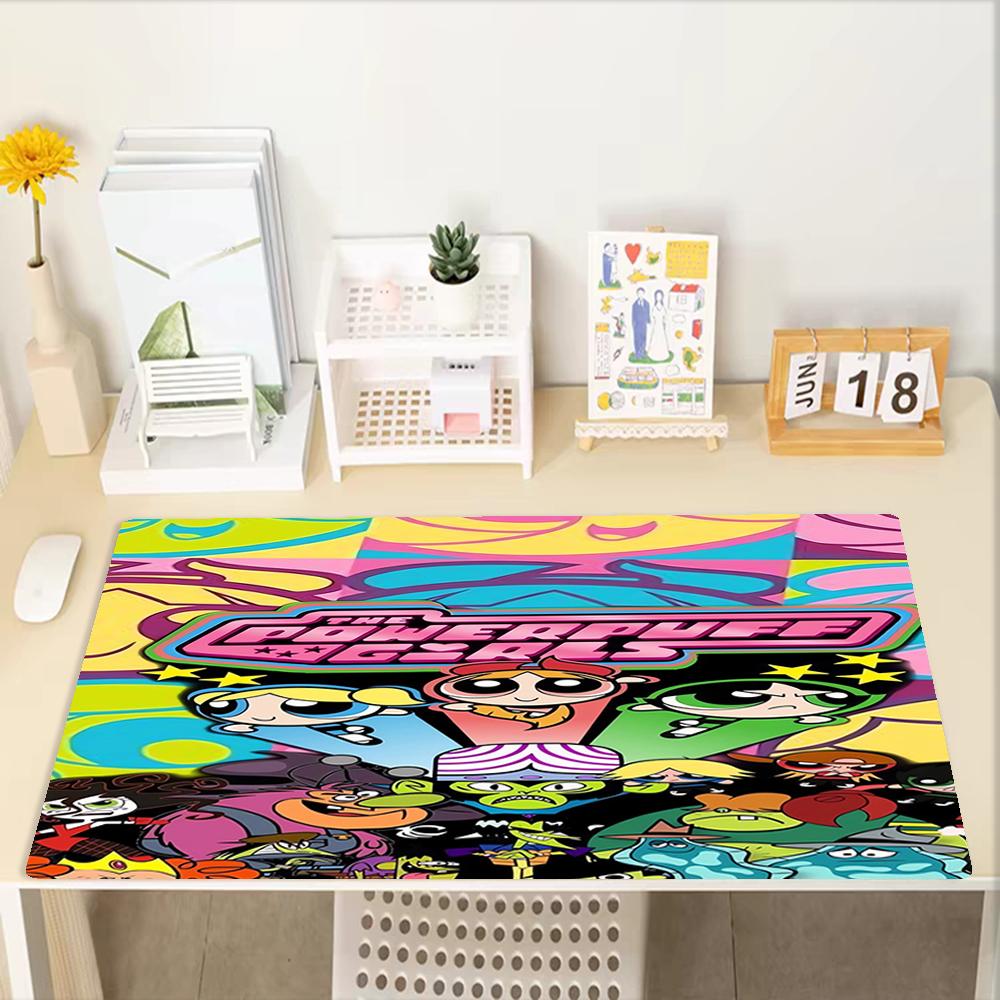 The Powerpuff Girls Theme Mouse Pad, Non Slip Rubber Base, Multifunctional Office & Home Decor, Perfect for Workspace Personalization.