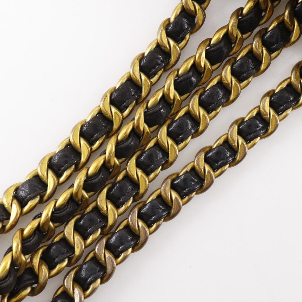 Chanel Matelasse Backpack Daypack A10177 ChainBackpack COCO Mark Black Lambskin Women Used