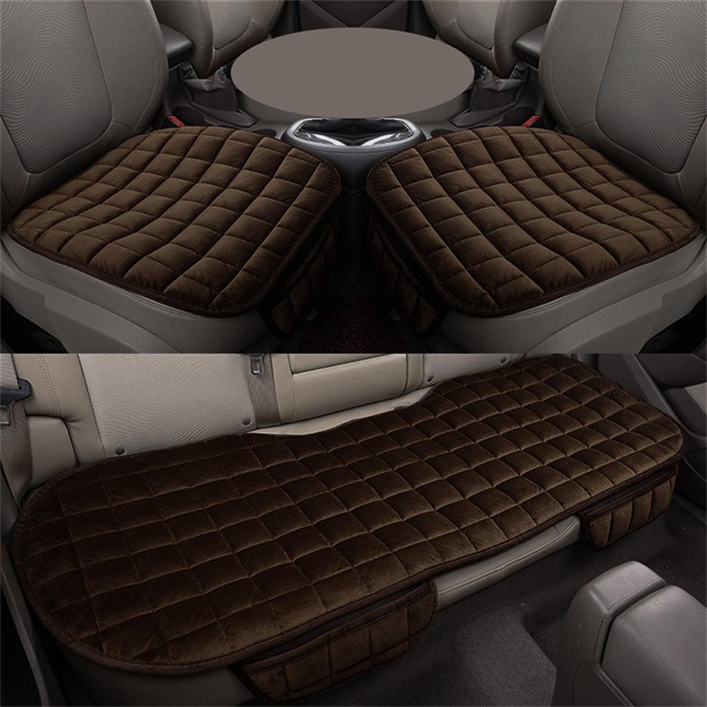 1 Pc Warm Plush Car Seat Cover Cushion Anti-slip Universal Seat Breathable Pad for All Vehicles Car Front and Rear Seat