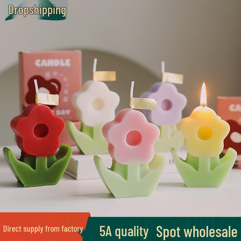 Handmade Floral Scented Candle Gift for Teacher's Day and Birthdays