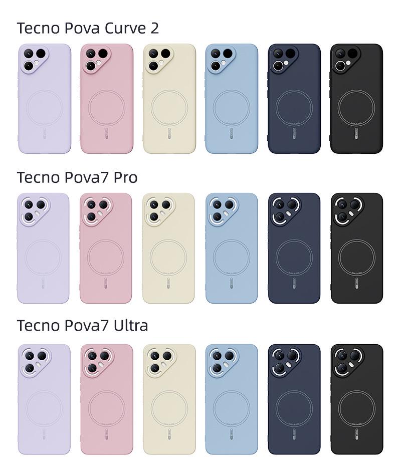 Custodia per Telefono in Silicone Tecno Pova Curve 2 Skin-Feel - Copertura Pova 7 Ultra Anti-urto
