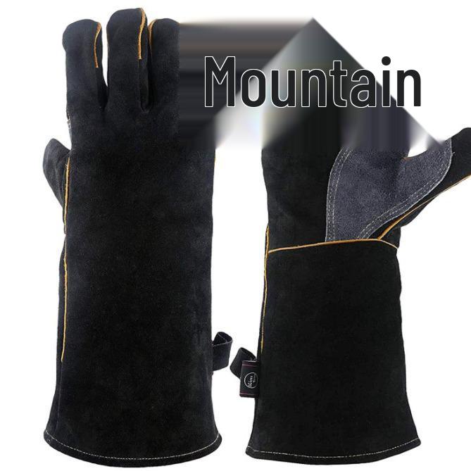 

Heat-Resistant Leather Welding Gloves for Forging, Fireplace, Wood Stove, Pot Rack